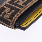 FENDI フェンディ コンパクト 二つ折り財布 黒/黄色 7M0277 メンズ レザー 札入れ 未使用 銀蔵