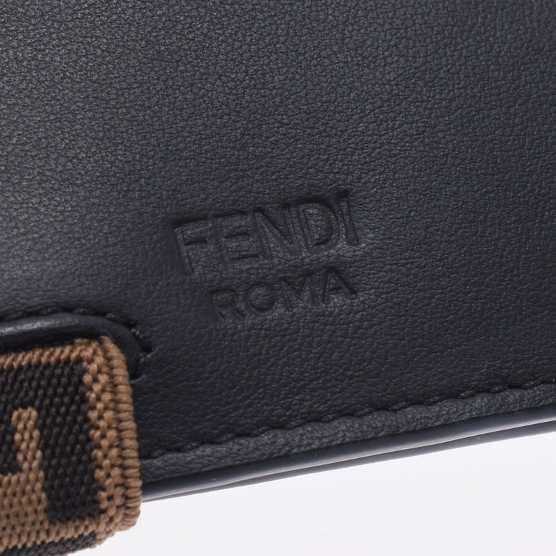 FENDI フェンディ コンパクト 二つ折り財布 黒/黄色 7M0277 メンズ レザー 札入れ 未使用 銀蔵