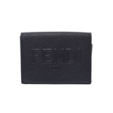 FENDI フェンディ マイクロ コンパクトウォレット 黒 7M0280 ユニセックス レザー 三つ折り財布 未使用 銀蔵