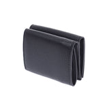 FENDI Fendi Micro Compact Wallet Black 7M0280 Unisex Leather Triloster Unused Ginzo