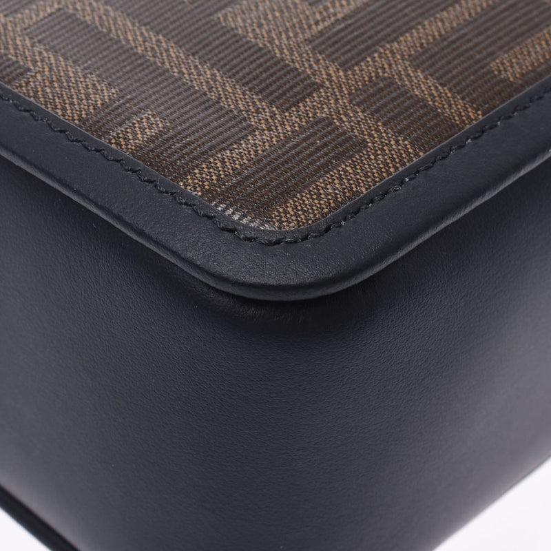FENDI Fendi Zukka Pattern Brown/Black 8BS019 Unisex PVC Shoulder Bag Unused Ginzo