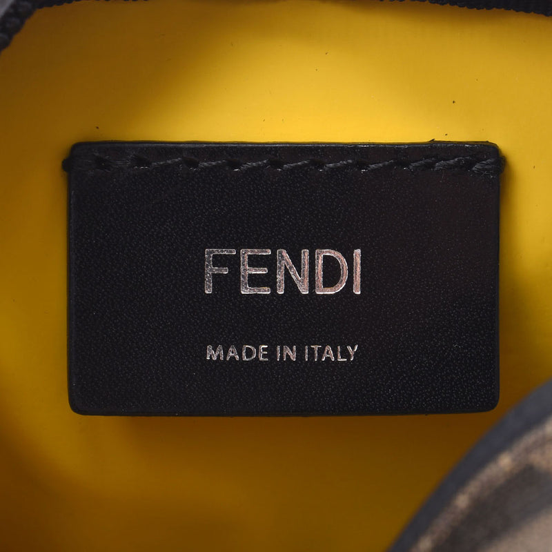 Fendi Fendi Zukka图案棕色/黄色7VA456男女通用PVC肩带未使用的Ginzo