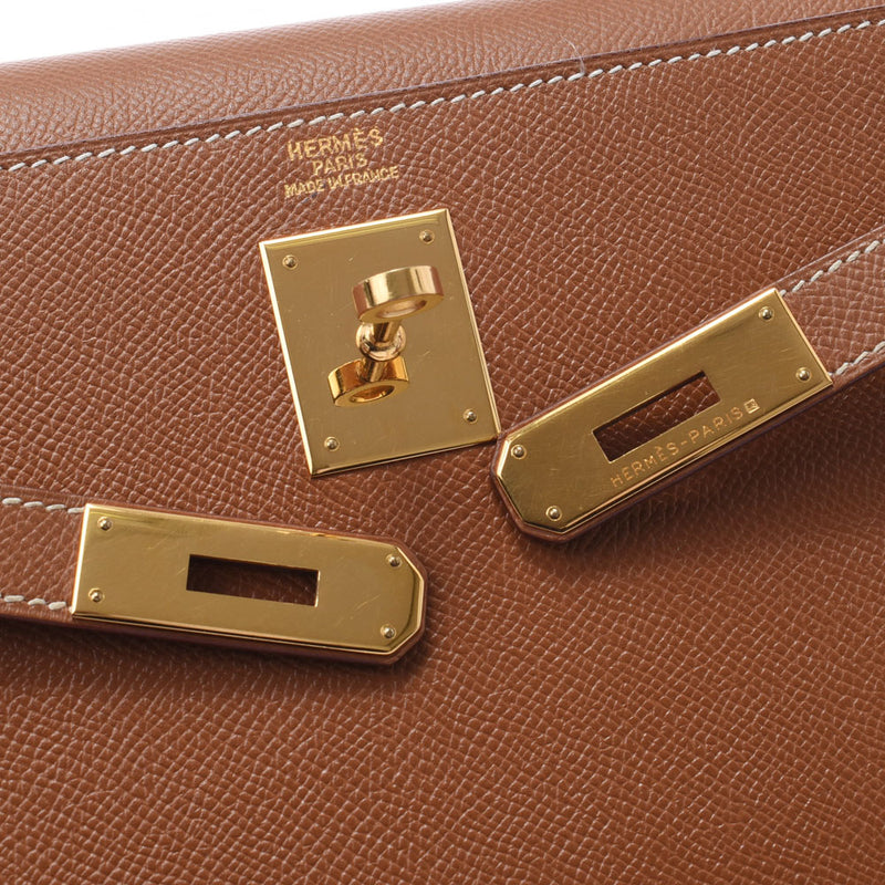 Hermes Hermes Kelly 32外缝制2way金金支架□B加电（2001年左右）女式武士手提包一级使用Silgrin