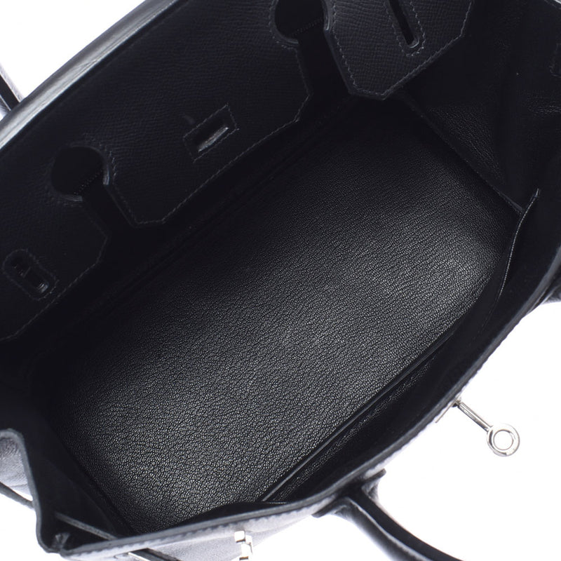 Hermes Birkin bag 30 black silver hardware