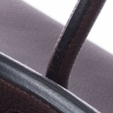Hermes Hermes Burkin 35 Dark Brown Silver Bracket □ H Engraved (around 2004) Unisex Togo Handbags A rank used Silgrin