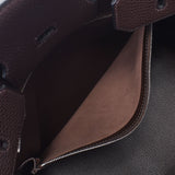 Hermes Hermes Burkin 35 Dark Brown Silver Bracket □ H Engraved (around 2004) Unisex Togo Handbags A rank used Silgrin