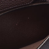 Hermes Hermes Burkin 35 Dark Brown Silver Bracket □ H Engraved (around 2004) Unisex Togo Handbags A rank used Silgrin