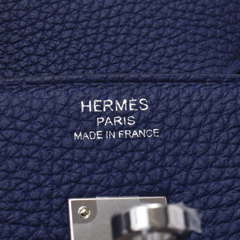 Hermes Hermes Burkin 25 Versle Blue Electric / Orange Silver Football Y Champion (around 2020) Ladies Togo Handbag Unused Silgrin