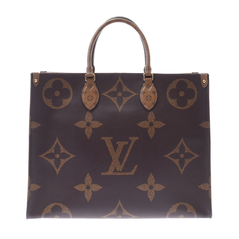 LOUIS VUITTON ルイヴィトン モノグラム リバース オンザゴー GM ブラウン M44576 ユニセックス モノグラムリバースキャンバス 2WAYバッグ Aランク 中古 銀蔵