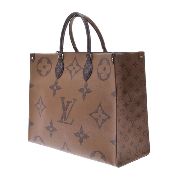 LOUIS VUITTON ルイヴィトン モノグラム リバース オンザゴー GM ブラウン M44576 ユニセックス モノグラムリバースキャンバス 2WAYバッグ Aランク 中古 銀蔵