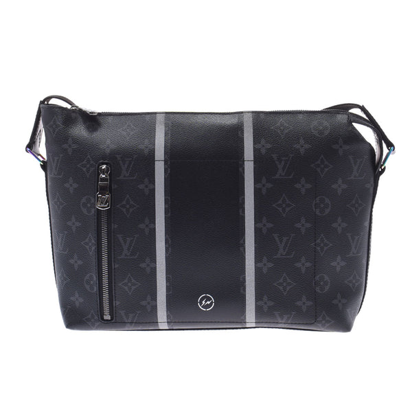 Louis Vuitton Louis Vuitton Monogram Eclipse Apollo Messenger MM Fragment Black / Gray M43410 Men Shoulder Bag A-Rank Used Silgrin