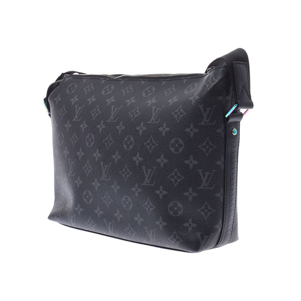 Louis Vuitton Louis Vuitton Monogram Eclipse Apollo Messenger MM Fragment Black / Gray M43410 Men Shoulder Bag A-Rank Used Silgrin