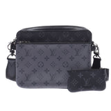 Louis Vuitton Louis Vuitton Monogram Eclipse反向三重奏Messenger黑色/灰色M69443 Menumumogum Canvas单肩包A-Rank使用Silgrin