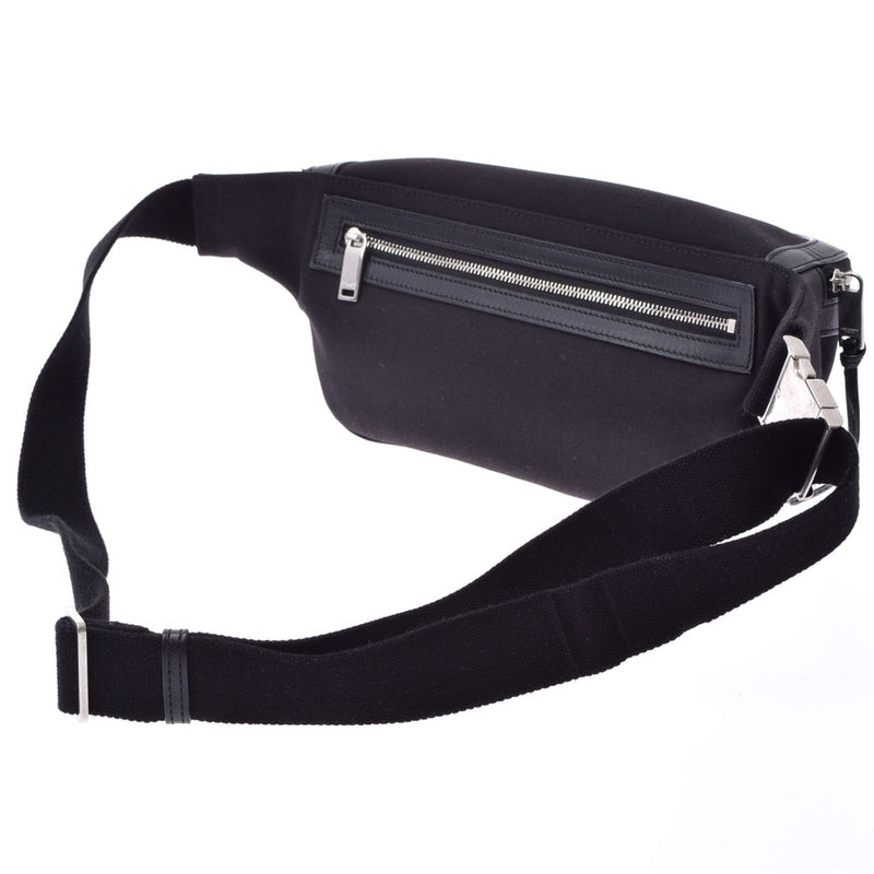SAINT LAURENT Saint Laurent Belt Bag Waist Bag Black 557831 Men's Canvas Body Bag A Rank Used Ginzo