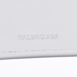 BALENCIAGA Balenciaga Mini Wallet Compact Wallet White 601387 Ladies embossed Leather Trial Folding Wallet New Used Ginzo