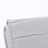 BALENCIAGA Balenciaga Mini Wallet Compact Wallet White 601387 Ladies embossed Leather Trial Folding Wallet New Used Ginzo