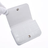 BALENCIAGA Balenciaga Mini Wallet Compact Wallet White 601387 Ladies embossed Leather Trial Folding Wallet New Used Ginzo