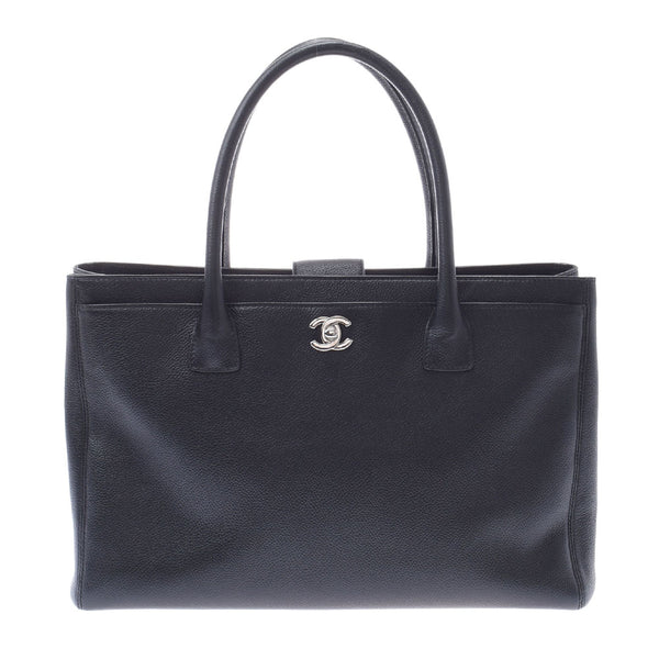 Chanel Chanel Executive Tote 2way Black Silver Fittings Ladies Caviar Skin Tote Bag A-Rank Used Silgrin