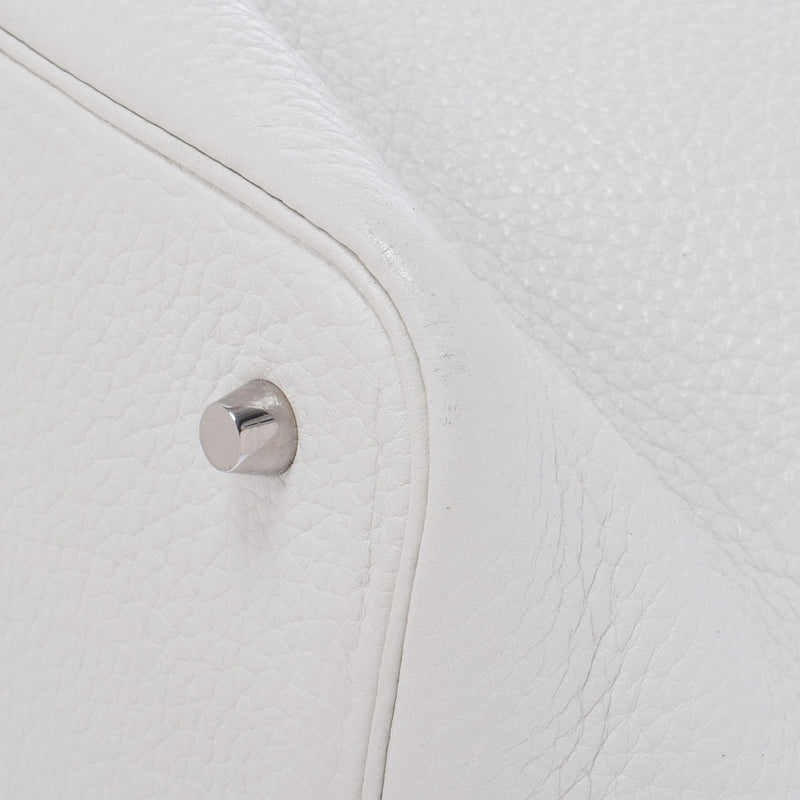 Hermes Hermes Picon Lock MM White Silver Bracket A Engraved (around 2017) Ladies Triyo Clemance Handbags AB Rank Used Sinkjo