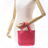 HERMES エルメス ピコタンロック PM ローズエクストリーム(ピンク) シルバー金具 C刻印(2018年頃) レディース トリヨンクレマンス ハンドバッグ Aランク 中古 銀蔵