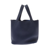 HERMES エルメス ピコタンロック MM ブルーニュイ(紺) シルバー金具 C刻印(2018年頃) レディース トリヨンクレマンス ハンドバッグ Aランク 中古 銀蔵