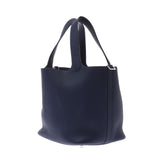 HERMES エルメス ピコタンロック MM ブルーニュイ(紺) シルバー金具 C刻印(2018年頃) レディース トリヨンクレマンス ハンドバッグ Aランク 中古 銀蔵