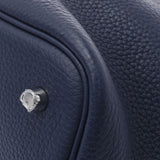 HERMES エルメス ピコタンロック MM ブルーニュイ(紺) シルバー金具 C刻印(2018年頃) レディース トリヨンクレマンス ハンドバッグ Aランク 中古 銀蔵