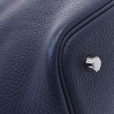 HERMES エルメス ピコタンロック MM ブルーニュイ(紺) シルバー金具 C刻印(2018年頃) レディース トリヨンクレマンス ハンドバッグ Aランク 中古 銀蔵