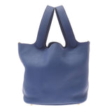 HERMES エルメス ピコタンロック MM ブルーブライトン ゴールド金具 C刻印(2018年頃) レディース トリヨンクレマンス ハンドバッグ 新同 中古 銀蔵