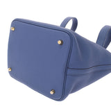 HERMES エルメス ピコタンロック MM ブルーブライトン ゴールド金具 C刻印(2018年頃) レディース トリヨンクレマンス ハンドバッグ 新同 中古 銀蔵