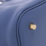 HERMES エルメス ピコタンロック MM ブルーブライトン ゴールド金具 C刻印(2018年頃) レディース トリヨンクレマンス ハンドバッグ 新同 中古 銀蔵