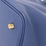 HERMES エルメス ピコタンロック MM ブルーブライトン ゴールド金具 C刻印(2018年頃) レディース トリヨンクレマンス ハンドバッグ 新同 中古 銀蔵