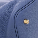 HERMES エルメス ピコタンロック MM ブルーブライトン ゴールド金具 C刻印(2018年頃) レディース トリヨンクレマンス ハンドバッグ 新同 中古 銀蔵