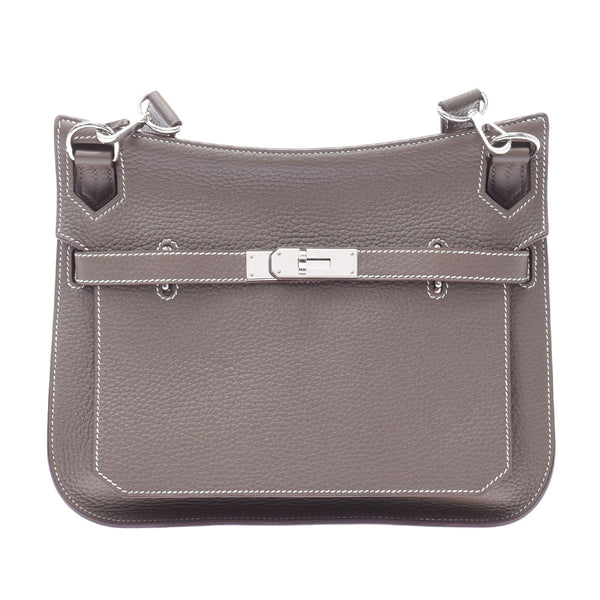 Hermes Hermes Gipsiere 28 Ethpers Silver Flockage □ R Head (around 2014) Unisex Triyo Clemance Shoulder Bag A-Rank Used Silgrin