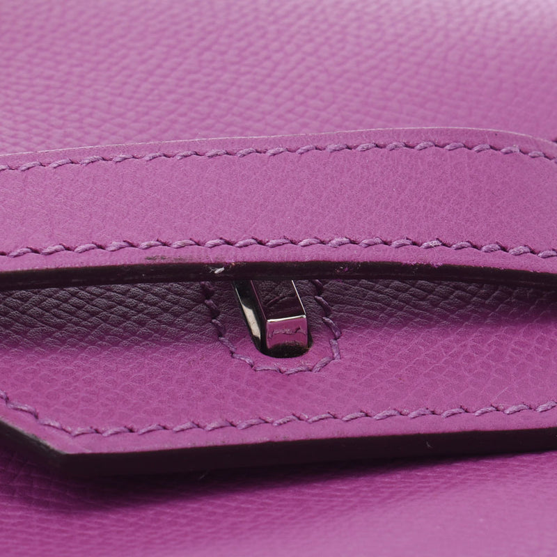 HERMES エルメス バーキン 30 シクラメン(紫) シルバー金具 □I刻印(2005年頃) レディース ヴォーエプソン ハンドバッグ Aランク 中古 銀蔵