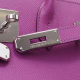 HERMES エルメス バーキン 30 シクラメン(紫) シルバー金具 □I刻印(2005年頃) レディース ヴォーエプソン ハンドバッグ Aランク 中古 銀蔵