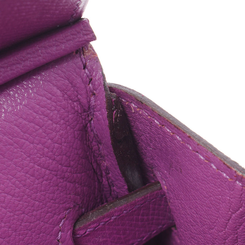 HERMES エルメス バーキン 30 シクラメン(紫) シルバー金具 □I刻印(2005年頃) レディース ヴォーエプソン ハンドバッグ Aランク 中古 銀蔵