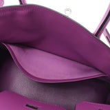 HERMES エルメス バーキン 30 シクラメン(紫) シルバー金具 □I刻印(2005年頃) レディース ヴォーエプソン ハンドバッグ Aランク 中古 銀蔵