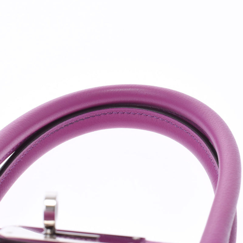 HERMES エルメス バーキン 30 シクラメン(紫) シルバー金具 □I刻印(2005年頃) レディース ヴォーエプソン ハンドバッグ Aランク 中古 銀蔵