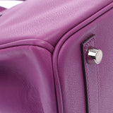 HERMES エルメス バーキン 30 シクラメン(紫) シルバー金具 □I刻印(2005年頃) レディース ヴォーエプソン ハンドバッグ Aランク 中古 銀蔵