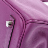 HERMES エルメス バーキン 30 シクラメン(紫) シルバー金具 □I刻印(2005年頃) レディース ヴォーエプソン ハンドバッグ Aランク 中古 銀蔵