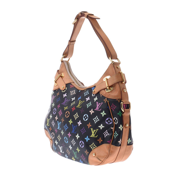Louis Vuitton Louis Vuitton Multi Color Greta Black M40196 Women's Monogram Multicolor Shoulder Bag B Rank Used Silgrin