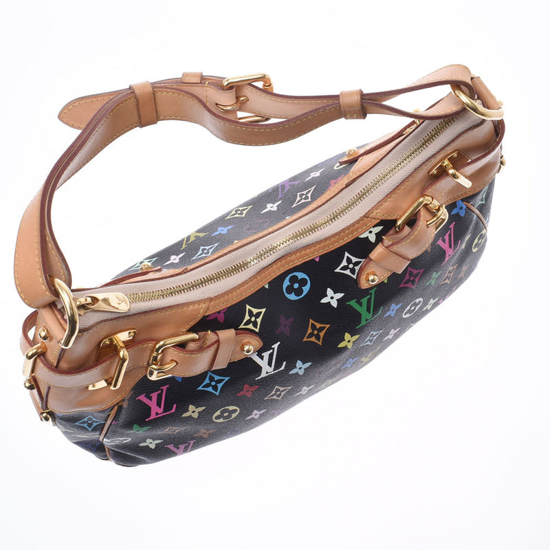 LOUIS VUITTON Monogram Multicolor Greta Shoulder Bag Black M40196