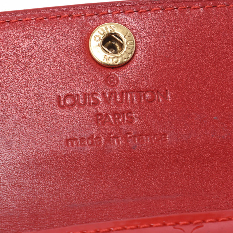 LOUIS VUITTON Louis Vuitton Verni Radrow Coin Purse Rouge M91090 Ladies Monogram Vernicoin Case B Rank Used Ginzo