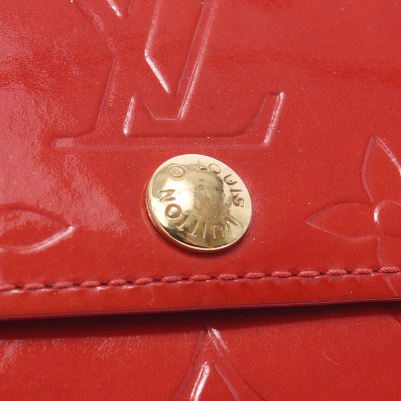 LOUIS VUITTON Louis Vuitton Verni Radrow Coin Purse Rouge M91090 Ladies Monogram Vernicoin Case B Rank Used Ginzo