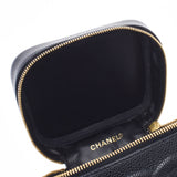 Chanel Chanel垂直伏特尔黑金支架女士鱼子酱皮肤手提包AB排名二手Silgrin