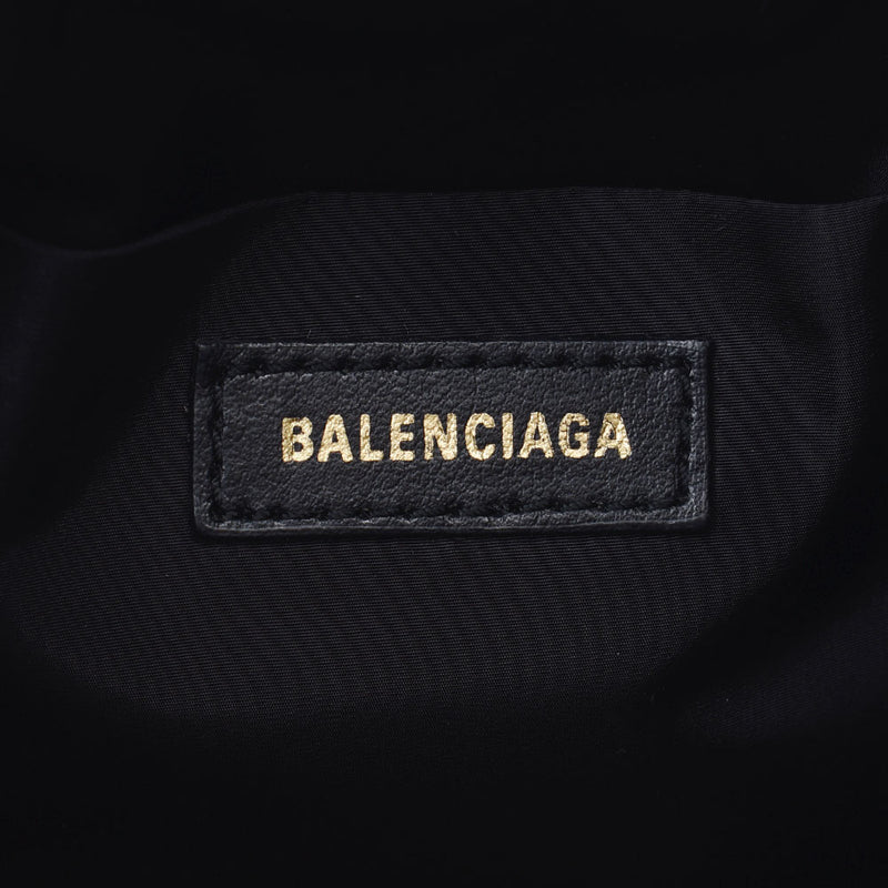 バレンシアガドローストリング バケットバッグ 巾着 黒 レディース