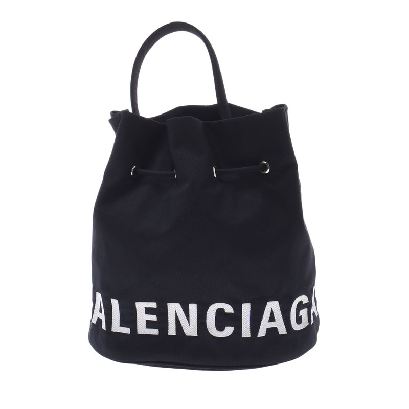 Valencia Gado Rolling Bucket Bag Black canvas 2WAY bag 619459 BALENCIAGA used – 銀蔵オンライン