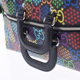 GUCCI Gucci GG GG Psychedelic Star Pattern Black/Multicolor 602619 Unisex PVC Boston Bag New Used Ginzo