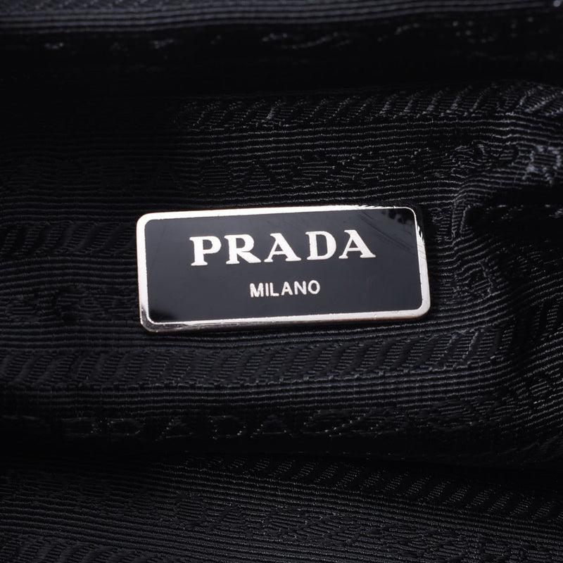 PRADA Prada Check Pattern Navy VAO53M Unisex Nylon Shoulder Bag AB Rank used Ginzo